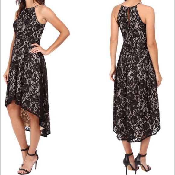 Aidan Mattox Dresses & Skirts - High Low Lace Halter Dress NWT